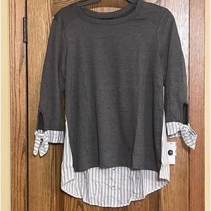 NWT AB Studio grey top
